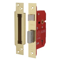 5 Lever British Standard Sashlock - Electro Brass 78mm